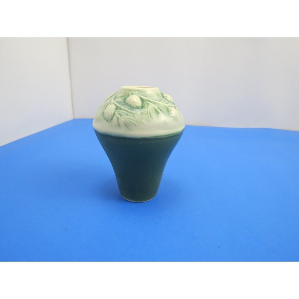 2012 Rookwood Pottery 3.25" Green Pinecone Bud Vase 10001 Arts & Crafts